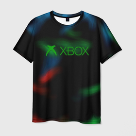 Мужская футболка 3D с принтом Xbox fire microsoft в Курске, 100% полиэфир | прямой крой, круглый вырез горловины, длина до линии бедер | 