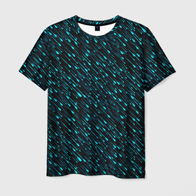 Мужская футболка 3D с принтом Цветной дождь в Белгороде, 100% полиэфир | прямой крой, круглый вырез горловины, длина до линии бедер | Тематика изображения на принте: 