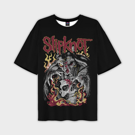 Мужская футболка oversize 3D с принтом Slipknot   злодей ,  |  | 