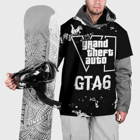 Накидка на куртку 3D с принтом GTA6 glitch на темном фоне в Тюмени, 100% полиэстер |  | 