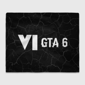 Плед 3D с принтом GTA 6 glitch на темном фоне по горизонтали в Тюмени, 100% полиэстер | закругленные углы, все края обработаны. Ткань не мнется и не растягивается | 