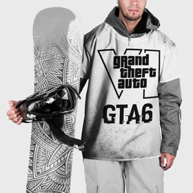 Накидка на куртку 3D с принтом GTA6 glitch на светлом фоне в Петрозаводске, 100% полиэстер |  | 