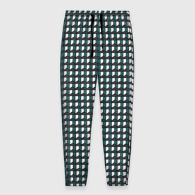 Мужские брюки 3D с принтом Геометрия объёмные пирамиды в Санкт-Петербурге, 100% полиэстер | манжеты по низу, эластичный пояс регулируется шнурком, по бокам два кармана без застежек, внутренняя часть кармана из мелкой сетки | Тематика изображения на принте: 