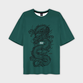 Мужская футболка oversize 3D с принтом Chinese dragon   2024 ,  |  | Тематика изображения на принте: 