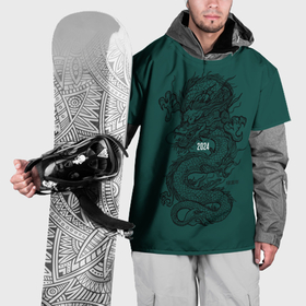 Накидка на куртку 3D с принтом Chinese dragon   2024 , 100% полиэстер |  | 