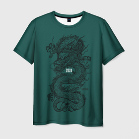 Мужская футболка 3D с принтом Chinese dragon   2024 в Петрозаводске, 100% полиэфир | прямой крой, круглый вырез горловины, длина до линии бедер | 