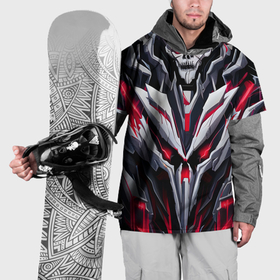 Накидка на куртку 3D с принтом Красный кибернетический доспех в Тюмени, 100% полиэстер |  | 