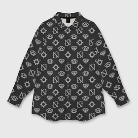 Мужская рубашка oversize 3D с принтом Sessanta Nove pattern в Тюмени,  |  | Тематика изображения на принте: 