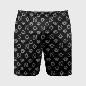 Мужские шорты спортивные с принтом Sessanta Nove pattern в Тюмени,  |  | Тематика изображения на принте: 