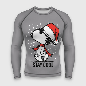 Мужской рашгард 3D с принтом Stay cool Snoopy ,  |  | 