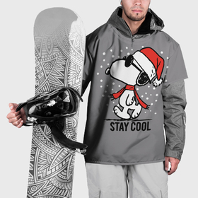 Накидка на куртку 3D с принтом Stay cool Snoopy в Петрозаводске, 100% полиэстер |  | Тематика изображения на принте: 