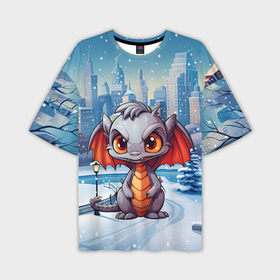 Мужская футболка oversize 3D Серый дракон 2024: в Ухте,  |  |