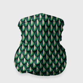 Бандана-труба 3D с принтом Чешуя зеленого змея в Санкт-Петербурге, 100% полиэстер, ткань с особыми свойствами — Activecool | плотность 150‒180 г/м2; хорошо тянется, но сохраняет форму | 