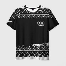 Мужская футболка 3D с принтом Audi sportcolor в Санкт-Петербурге, 100% полиэфир | прямой крой, круглый вырез горловины, длина до линии бедер | 