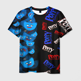 Мужская футболка 3D с принтом Poppy Playtime games в Курске, 100% полиэфир | прямой крой, круглый вырез горловины, длина до линии бедер | 