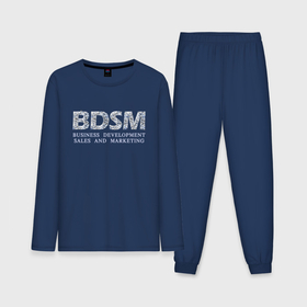 Мужская пижама с лонгсливом хлопок с принтом BDSM   business development sales and marketing ,  |  | 