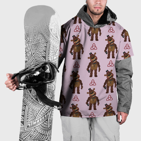 Накидка на куртку 3D с принтом Мишка Фредди и трилистник в Тюмени, 100% полиэстер |  | 