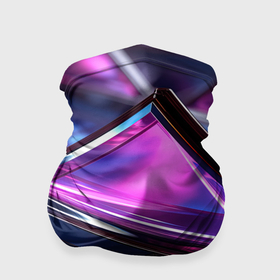 Бандана-труба 3D с принтом Фиолетовые абстрактные треугольники в Санкт-Петербурге, 100% полиэстер, ткань с особыми свойствами — Activecool | плотность 150‒180 г/м2; хорошо тянется, но сохраняет форму | 