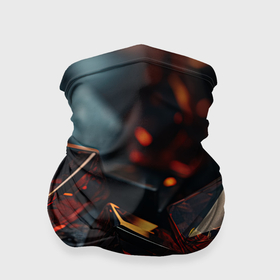 Бандана-труба 3D с принтом Темные абстрактные кубы в Кировске, 100% полиэстер, ткань с особыми свойствами — Activecool | плотность 150‒180 г/м2; хорошо тянется, но сохраняет форму | 