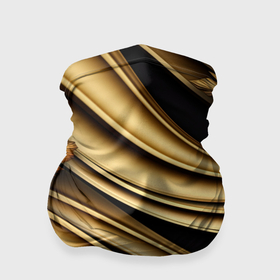 Бандана-труба 3D с принтом Золотая  объемная  абстракция в Кировске, 100% полиэстер, ткань с особыми свойствами — Activecool | плотность 150‒180 г/м2; хорошо тянется, но сохраняет форму | 