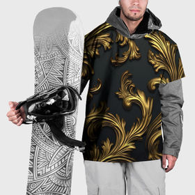 Накидка на куртку 3D с принтом Позолоченные классические объемные узоры в Новосибирске, 100% полиэстер |  | 
