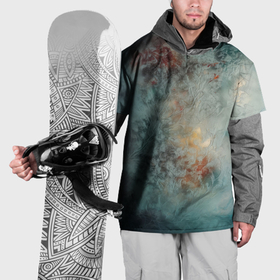 Накидка на куртку 3D с принтом Морозные узоры на стекле в Санкт-Петербурге, 100% полиэстер |  | 