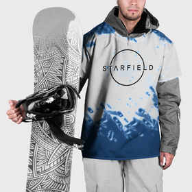 Накидка на куртку 3D с принтом Starfield blue space в Курске, 100% полиэстер |  | 