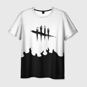 Мужская футболка 3D с принтом Dead by daylight fire season в Екатеринбурге, 100% полиэфир | прямой крой, круглый вырез горловины, длина до линии бедер | 