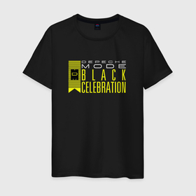 Мужская футболка хлопок с принтом Depeche Mode   Black Celebration tour logo в Санкт-Петербурге, 100% хлопок | прямой крой, круглый вырез горловины, длина до линии бедер, слегка спущенное плечо. | Тематика изображения на принте: 