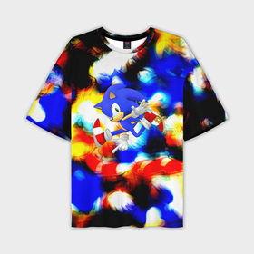 Мужская футболка oversize 3D с принтом Sonic colors ,  |  | 