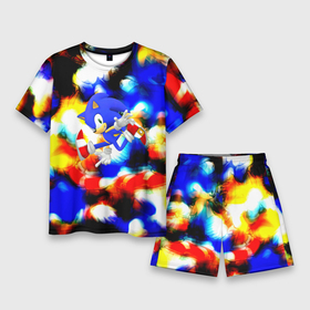 Мужской костюм с шортами 3D с принтом Sonic colors в Кировске,  |  | Тематика изображения на принте: 