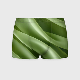 Мужские трусы 3D с принтом Зеленая волна в Курске, 50% хлопок, 50% полиэстер | классическая посадка, на поясе мягкая тканевая резинка | Тематика изображения на принте: 