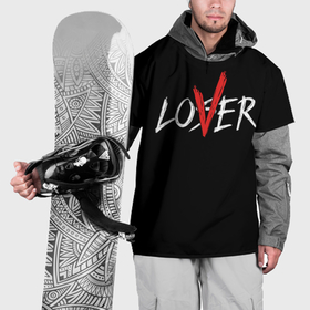 Накидка на куртку 3D с принтом lover loser в Курске, 100% полиэстер |  | Тематика изображения на принте: 