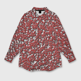 Мужская рубашка oversize 3D с принтом Кожаный выпуклый рельеф в Курске,  |  | Тематика изображения на принте: 