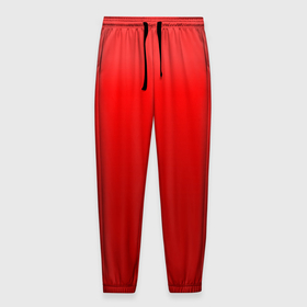 Мужские брюки 3D с принтом Кроваво красный градиент , 100% полиэстер | манжеты по низу, эластичный пояс регулируется шнурком, по бокам два кармана без застежек, внутренняя часть кармана из мелкой сетки | 