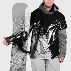 Накидка на куртку 3D с принтом Берсерк Гатс в чёрных доспехах в Тюмени, 100% полиэстер |  | 