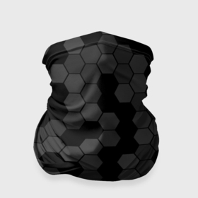 Бандана-труба 3D с принтом Камуфляж гексагон черный в Санкт-Петербурге, 100% полиэстер, ткань с особыми свойствами — Activecool | плотность 150‒180 г/м2; хорошо тянется, но сохраняет форму | 