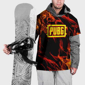 Накидка на куртку 3D с принтом Battlegrounds flame в Курске, 100% полиэстер |  | 