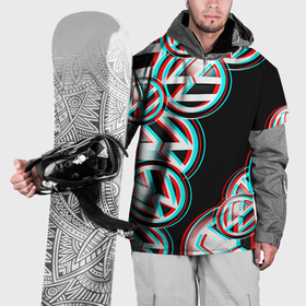 Накидка на куртку 3D с принтом Volkswagen glitch pattern в Тюмени, 100% полиэстер |  | 