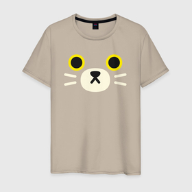 Мужская футболка хлопок с принтом Мордочка кота в Курске, 100% хлопок | прямой крой, круглый вырез горловины, длина до линии бедер, слегка спущенное плечо. | 