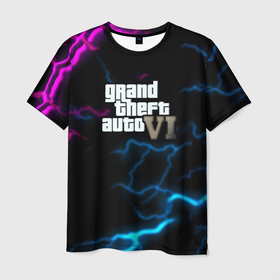 Мужская футболка 3D с принтом Grand theft auto storm в Кировске, 100% полиэфир | прямой крой, круглый вырез горловины, длина до линии бедер | Тематика изображения на принте: 