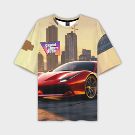 Мужская футболка oversize 3D с принтом GTA 6  Vice city в Курске,  |  | 