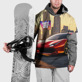 Накидка на куртку 3D с принтом GTA 6  Vice city в Екатеринбурге, 100% полиэстер |  | 