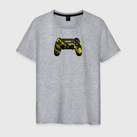 Мужская футболка хлопок с принтом Геймпад game в Тюмени, 100% хлопок | прямой крой, круглый вырез горловины, длина до линии бедер, слегка спущенное плечо. | 