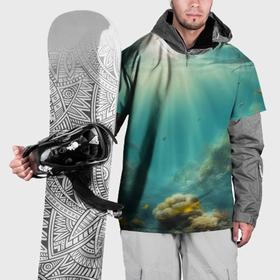 Накидка на куртку 3D с принтом Рыбы под водой в Кировске, 100% полиэстер |  | 