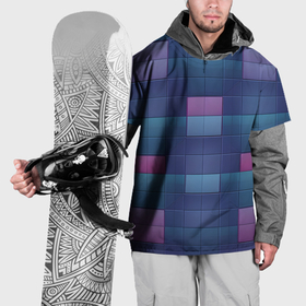 Накидка на куртку 3D с принтом Фиолетовые квадраты в Белгороде, 100% полиэстер |  | 