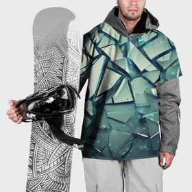 Накидка на куртку 3D с принтом Битое стекло текстура в Новосибирске, 100% полиэстер |  | 