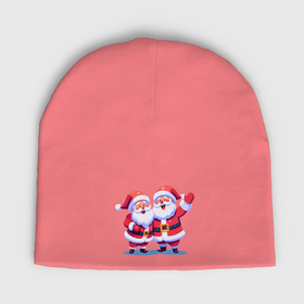 Мужская шапка демисезонная с принтом Дед Морозы в Новосибирске,  |  | Тематика изображения на принте: 