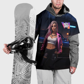 Накидка на куртку 3D с принтом GTA 6 девушка у   машины в Белгороде, 100% полиэстер |  | Тематика изображения на принте: 