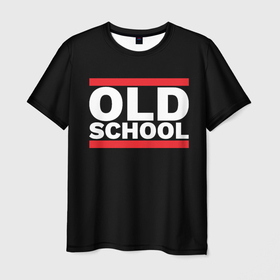 Мужская футболка 3D с принтом Old school   experience , 100% полиэфир | прямой крой, круглый вырез горловины, длина до линии бедер | 